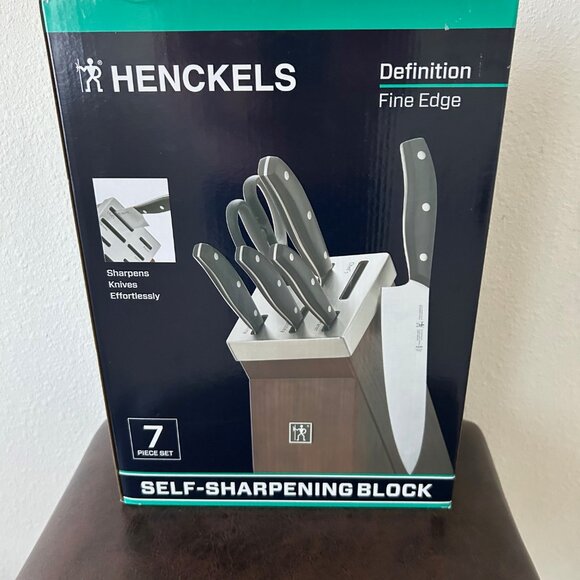 Henckels Definition 7-Piece Self-Sharpening Knife Block Set NIB - Picture 2 of 10